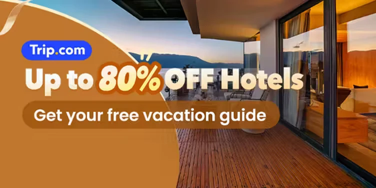 Trip.com hotel campaign: up to 80% off hotels